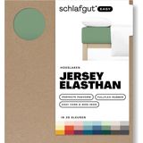 schlafgut Easy Jersey Elasthan Hoeslaken XL - 180x200 - 200x220 665 Green Mid