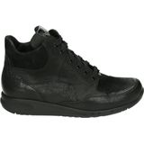 Durea 9735 K - Hoge sneakersVeterlaarzenDames veterschoenenDames sneakersHalf-hoge schoenen - Kleur: Zwart - Maat: 37