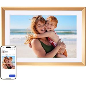 DailySupplies® Digitale Fotolijst met Wifi - Fotolijsten - Frameo App - HD Kwaliteit - Goud