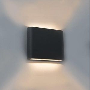 Groenovatie LED Wandlamp - 6W - Rechthoekig - 115x90x28 mm - Warm Wit - Zwart