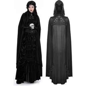 Dark in Love - Gothic knight errant sexy cutout chest Cape/Mantel/Poncho - XL - Zwart