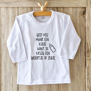 Shirt Aankondiging zwangerschap kusje broertje zusje Ik word grote zus | lange mouw | wit | maat 104 zwangerschap aankondiging bekendmaking Baby big sis sister