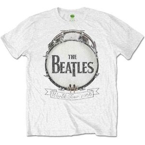 The Beatles - World Tour 1966 Heren T-shirt - 2XL - Wit