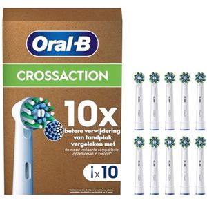 Set van 10 Cross Action Opzetborstels voor Elektrische Tandenborstel - Effectieve Plaque Verwijdering