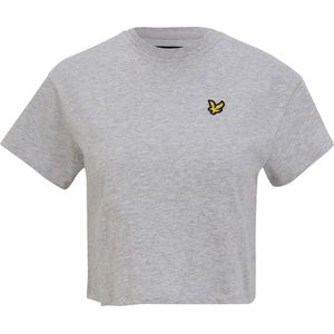 Lyle & Scott Cropped T-shirt Tops & T-shirts Dames - Shirt - Lichtgrijs - Maat L