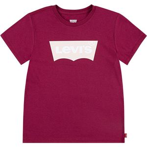 Levi's Lvg Batwing Tee T-shirt voor babymeisjes, Klassieke rode pruim, 8-9 Jaar