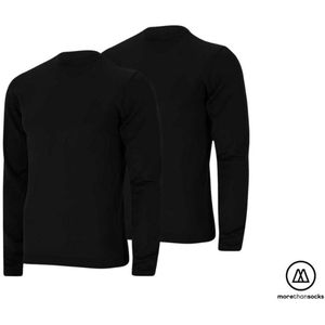 Morethansocks - Thermoshirt - Zwart - 2-Pack - Dames - Thermokleding