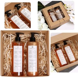PRIJA Cosmeticaset: haarshampoo met rucola + badlotion met gouddeeltjes 2x380ml