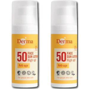 Derma Sun - Derma Sun Face SPF 50 - 50 ml - Hypoallergeen - SPF 50 - Gezichtsbescherming