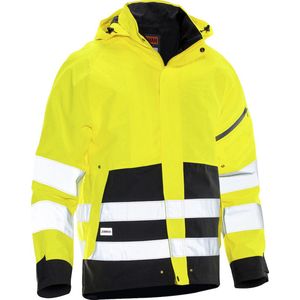 Jobman 1273 Hi-Vis Shell Jacket 65127341 - Geel/Zwart - 3XL