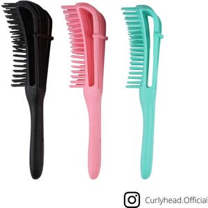 Zwarte anti klit borstel met zwarte bloemetjes satin cap| Detangling Brush with satijnen cap bonnet slaapmuts|Haarborstel | Hairbrush |  Kam | Tangle Teezer | Krullend Haar | Styling | ontklit | detangler