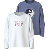 NAME IT - NKFVEEN 2P - Lange Mouwen Shirts - Meisjes - Relaxed Fit