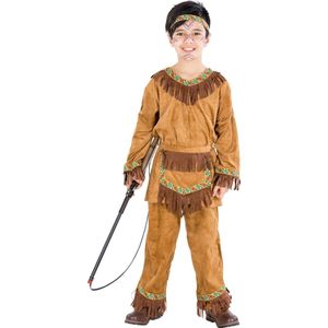 dressforfun - jongenskostuum indiaan Kleine beer 140 (10-12y) - verkleedkleding kostuum halloween verkleden feestkleding carnavalskleding carnaval feestkledij partykleding - 300531