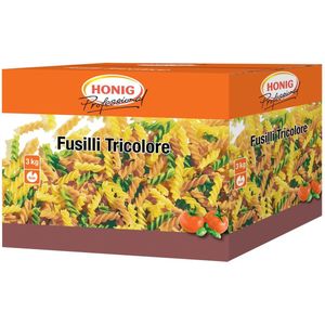 Pasta Fusilli Tricolore Doos 1 Kilo Honig