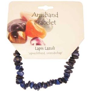 Armband Lapis Lazuli ronde splitsteentjes