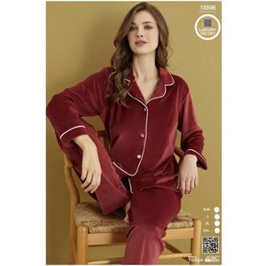 Velour Pyjama Set Clea / Bordeaux / XL