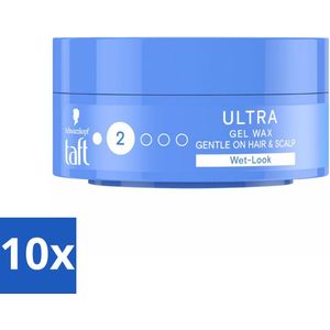 10 x Taft - Ultra 2 - Gel Wax - Wetlook - 75 ml - Haar Wax - Gel Wax - Wetlook - Haartypen - Haartypen Styling