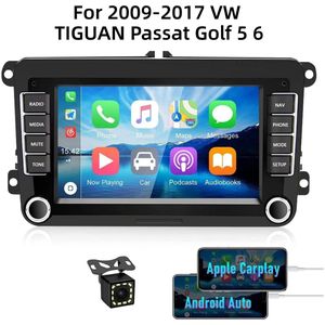 7inch Android 13 Car Stereo 2+32G - for VW TIGUAN 2009-2017, Passat, Golf 5 & Golf 6 | GPS Navigatie, Draadloos CarPlay, Bluetooth & Achteruitrijcamera