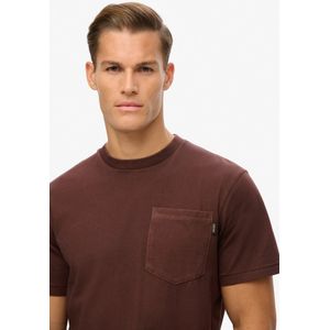 Superdry Contrast Stitch Pocket T-shirt Met Korte Mouwen Bruin M Man