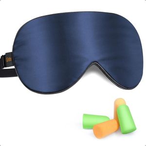Zijden Slaapmasker met Oordoppen - Lichtverduisterend, Ultra Zacht en Comfortabel
