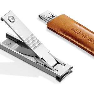 Ultraslanke Scherpe Nagelknipper Roestvrijstalen Draagbare Nagelknipper - Hulpmiddelen voor Manicure en Pedicure - Lichtgrijs