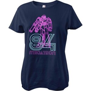 Transformers Megatron 84 Neon Girly Tee Damen T-Shirt Navy-XL