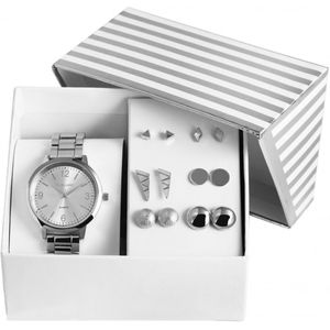 Excellanc horlogeset / cadeauset zilverkleurig