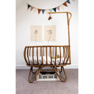 Oker en Mos - Wiegdeken baby zandgrijs - 75x100cm