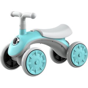 Buxibo - Loopfiets Enzo - Met Verlichting en 4 Wielen - Zonder Pedalen en Trappers - Buiten Speelgoed voor Jongen & Meisje - 1, 2, 3 & 4 Jaar - Groen/Grijs