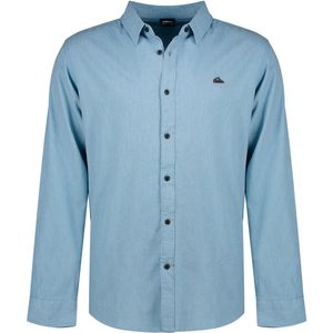 Quiksilver - Mw Premium Stretch - Overhemd - Blauw - Lange Mouwen