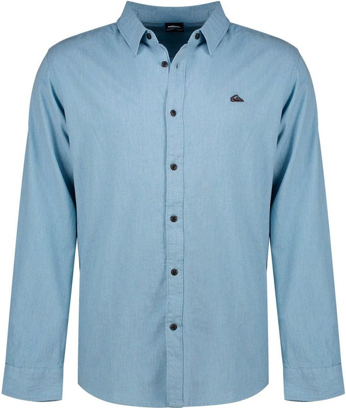 Quiksilver - Mw Premium Stretch - Overhemd - Blauw - Lange Mouwen
