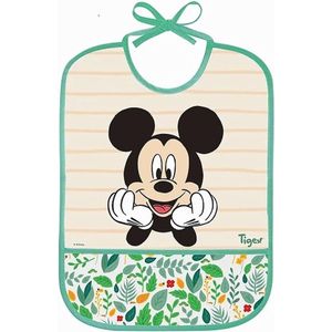 Tigex | Waterdichte Slabbetje | Disney Mickey | Groen | 6 m+ Groen