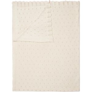 ESSENZA Knitted Ajour Plaid Antique white - 130x170 cm