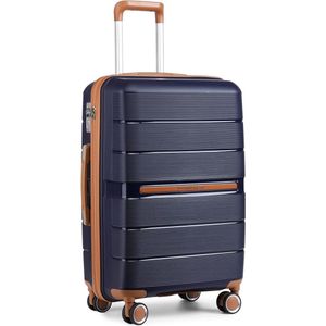 24inch PP Bagage Koffer - Lichtgewicht Handbagage Reiskoffer met TSA-slot - Cabine koffer 4 Wielen - Blauw (66x44x28.5cm) reiskoffer 100 liter