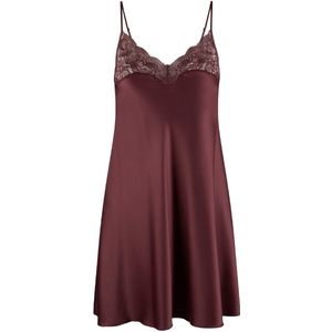 LingaDore - Jurk - Bordeaux - Satijnen Jurk met Kanten Details