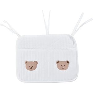 Baby Nursery Crib Organizer - Leuke Patronen Opknoping Luier Organizer - Opbergtas voor Crib Hang On Crib Commode of Muur - Kleine Beer Groot .