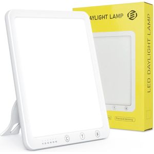 Equivera Lichttherapielamp - Daglichtlamp - Bureaulamp - Tegen Winterdepressie - SAD Lamp - Zonlicht - Meerdere Standen - Timerfunctie