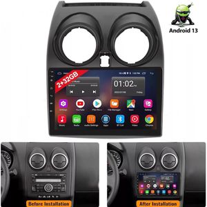 9in Android 13 Car Stereo GPS Navigation 2+32G for Qashqai J10 2007-2016 Built-in Wireless for CarPlay Android Auto GPS Navigation Bluetooth WiFi RDS/FM SWC + Backup Camera