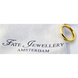 Fate Jewellery Ring FJ144 - Stacking ring - 16mm - geel verguld met Zirkonia kristal