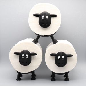 Toiletpapierhouder schaap - Set van 3 - Geschikt voor 38 en 42 mm rollen