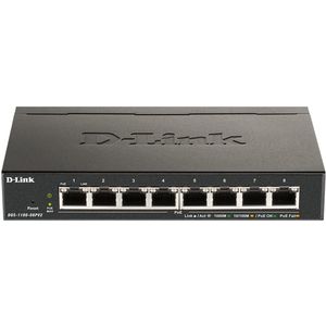 D-Link DGS-1100-08PV2 netwerk-switch Managed L2/L3 Gigabit Ethernet (10/100/1000) Power over Ethernet (PoE) Zwart