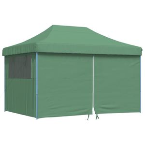 vidaXL - Partytent - inklapbaar - pop-up - met - 4 - zijwanden - groen