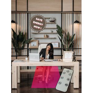 Infrarood bureau verwarming-glasdesign-draadloos, dimstand-timerfunctie