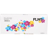 FLWR - Printetiket / 99012 10-pack / Wit - geschikt voor Dymo