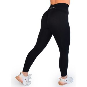 Sportlegging dames – Sportlegging scrunch – Sportlegging high waist – Shaping & squat-proof – Fitness & yoga legging – Impulse Fitwear – Zwart – Maat S