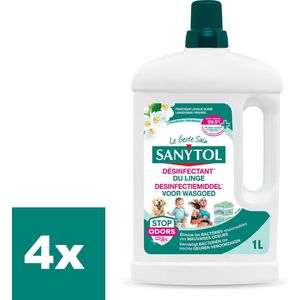 Sanytol - Desinfecterend Wasmiddel - 1L - Verwijdert Bacteriën en Geurtjes - 4 Stuks