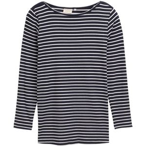 TOM TAILOR MY TRUE ME - Shirt - Navy Offwhite - Lange Mouwen - Streepdessin