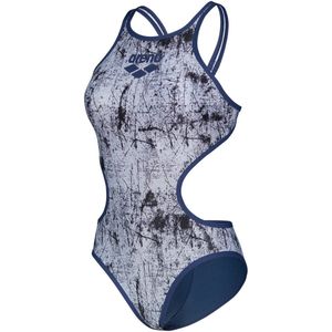 Arena - ONE LACQUER - Badpak - Wit - Sportuitsnijding achteraan