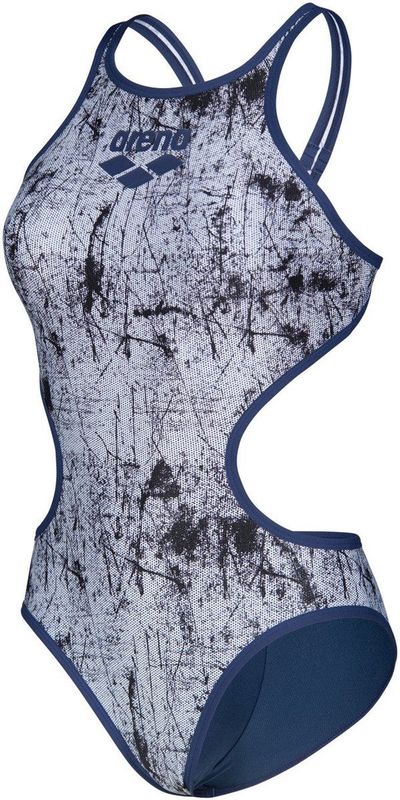 Arena - ONE LACQUER - Badpak - Wit - Sportuitsnijding achteraan