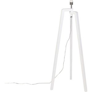 QAZQA puros - Moderne Tripod | driepoot vloerlamp | Staande Lamp - 1 lichts - H 1250 mm - Wit - Woonkamer | Slaapkamer